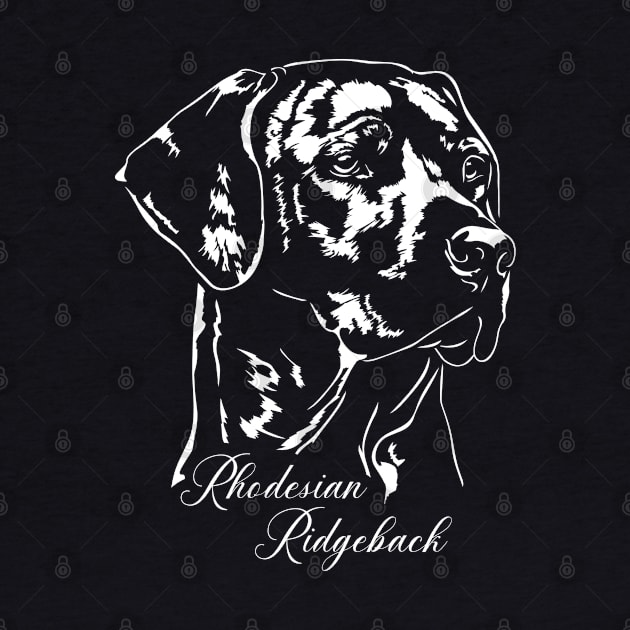 Rhodesian Ridgeback dog lover portrait by wilsigns